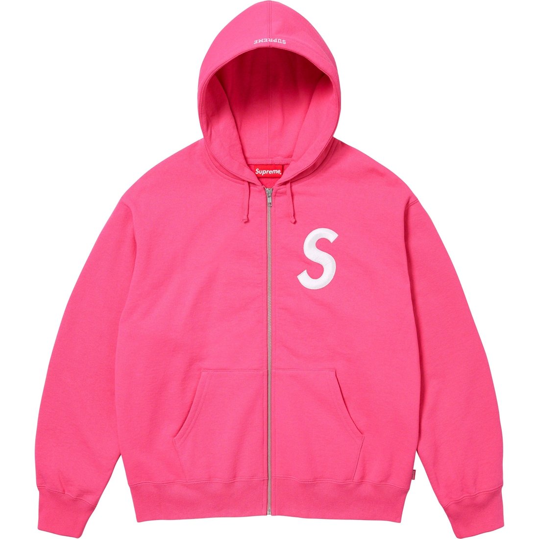 Details on S Logo Zip Up Hooded Sweatshirt Magenta from fall winter
                                                    2023 (Price is $168)