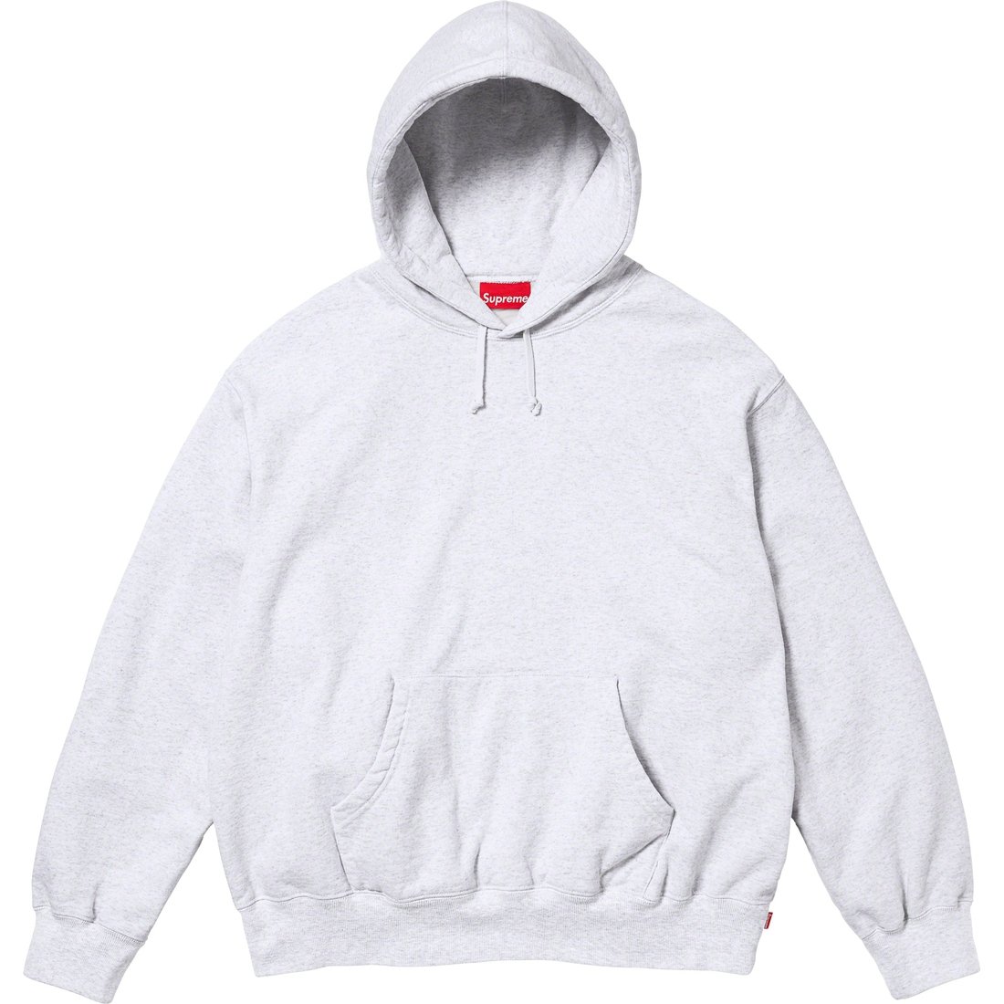 Details on Satin Appliqué Hooded Sweatshirt Ash Grey from fall winter
                                                    2023 (Price is $158)