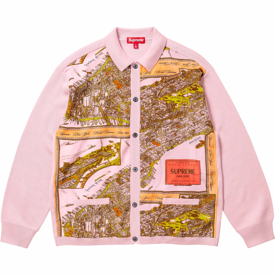 Details on Silk Map Cardigan Pink from fall winter
                                                    2023 (Price is $178)