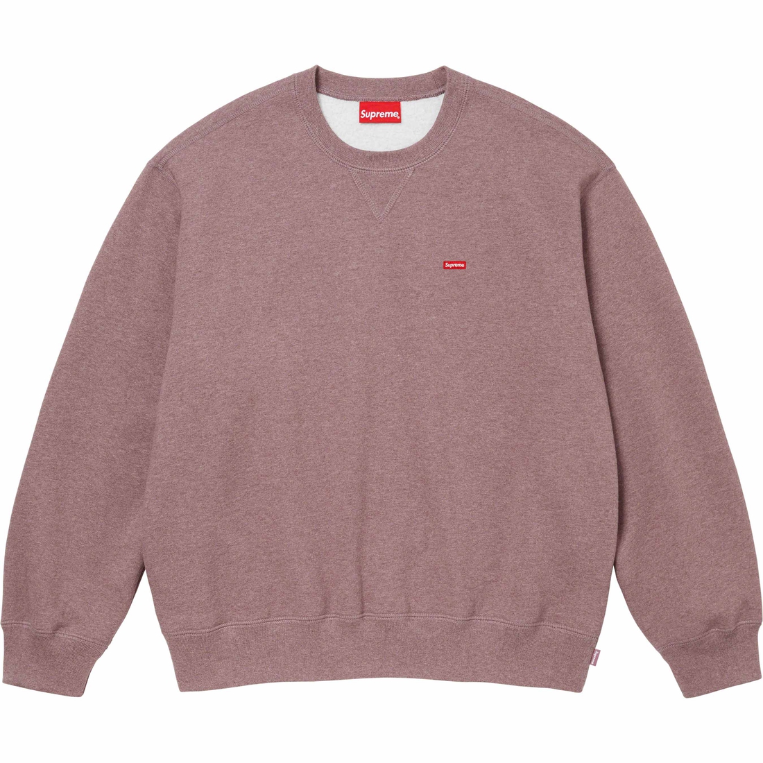 Details on Small Box Crewneck Heather Mauve from fall winter
                                                    2023 (Price is $138)
