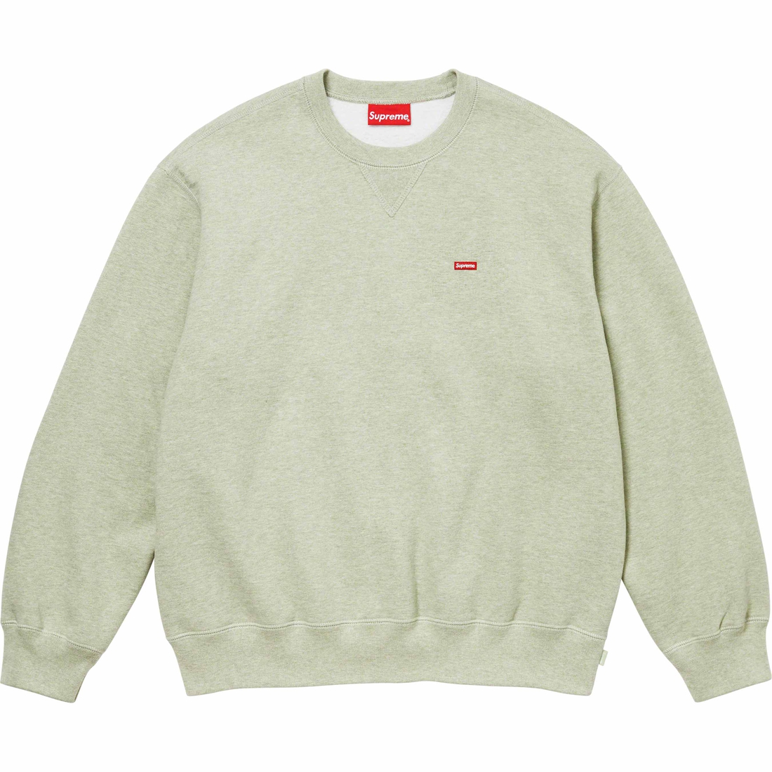 Details on Small Box Crewneck Heather Mint from fall winter
                                                    2023 (Price is $138)