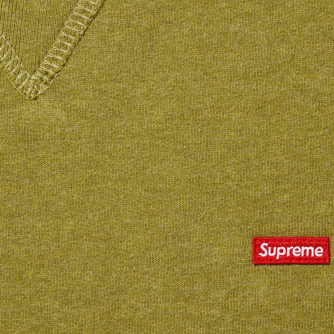 Details on Small Box Crewneck Heather Olive from fall winter
                                                    2023 (Price is $138)