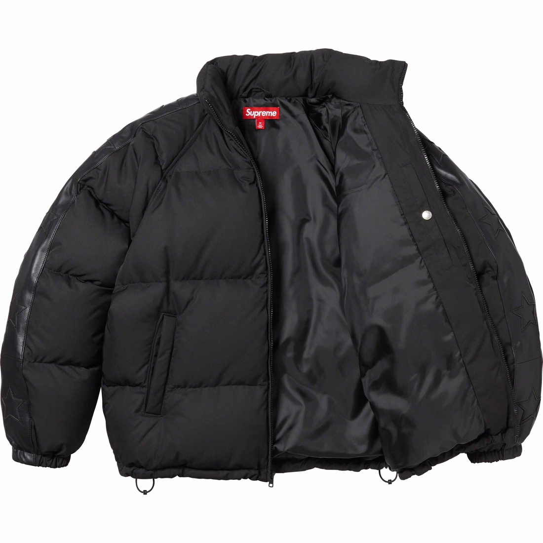 Details on Star Sleeve Down Puffer Jacket Black from fall winter
                                                    2023 (Price is $448)