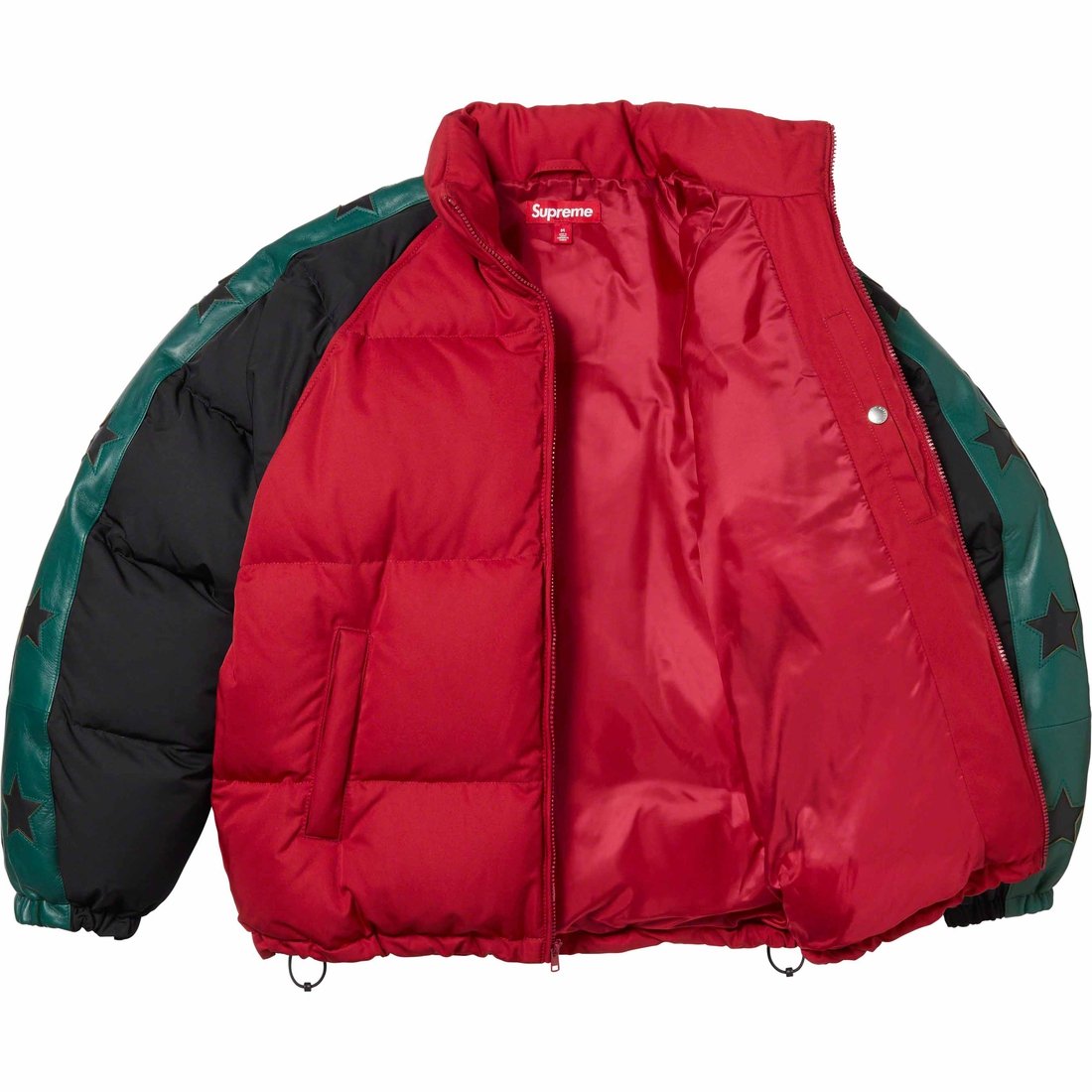 Details on Star Sleeve Down Puffer Jacket Red from fall winter
                                                    2023 (Price is $448)