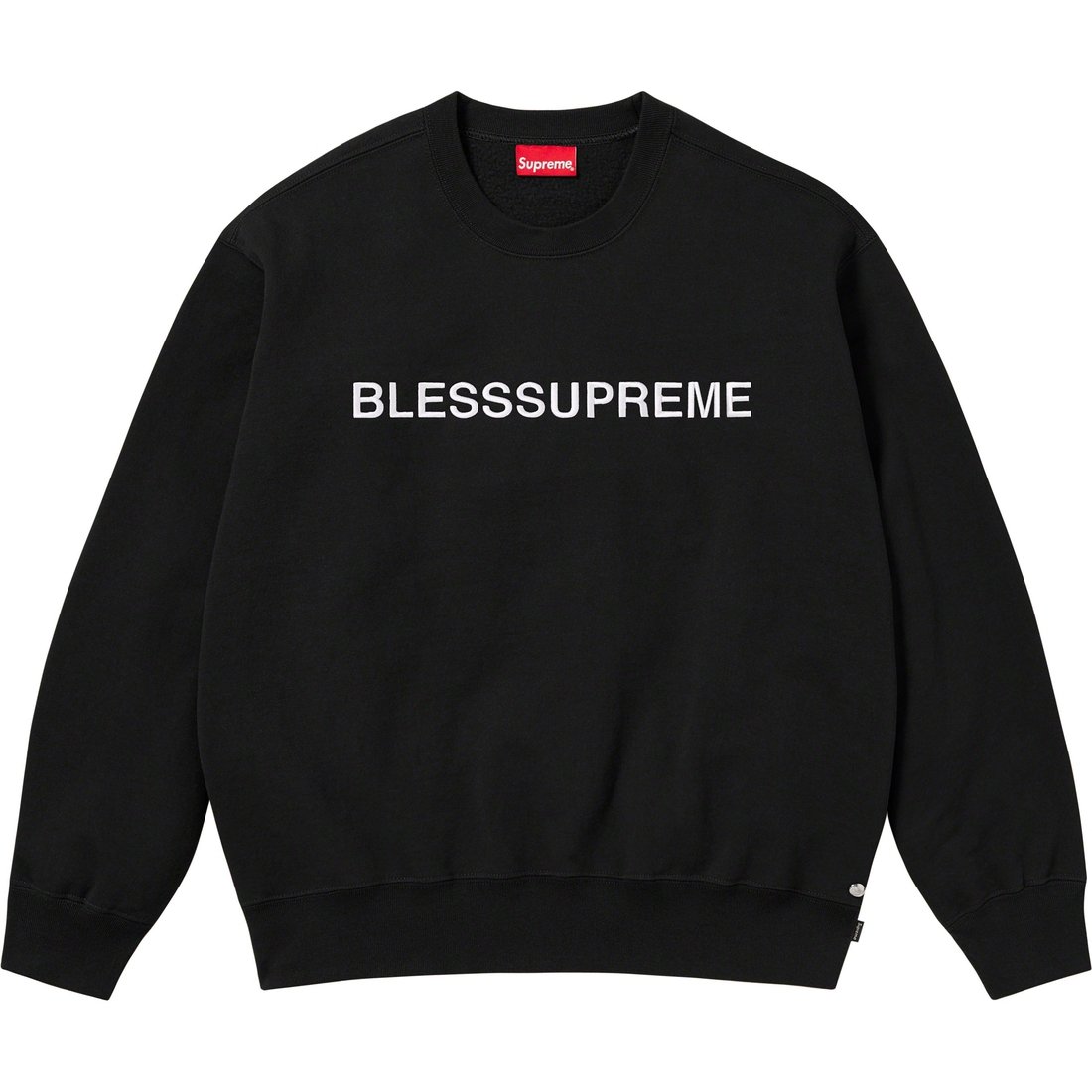 Details on Supreme BLESS Crewneck Black from fall winter
                                                    2023 (Price is $158)