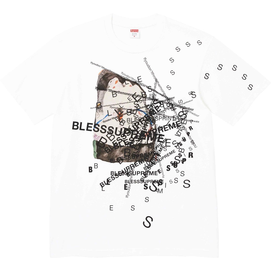 Details on Supreme BLESS Observed in a Dream Tee White from fall winter
                                                    2023 (Price is $54)