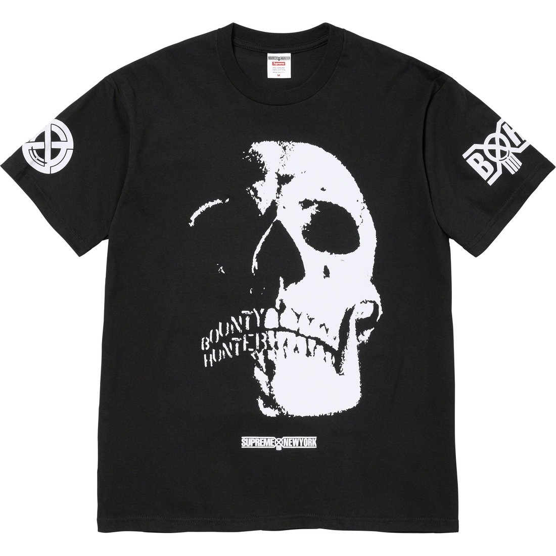 Details on Supreme Bounty Hunter Skulls Tee Black from fall winter
                                                    2023 (Price is $48)