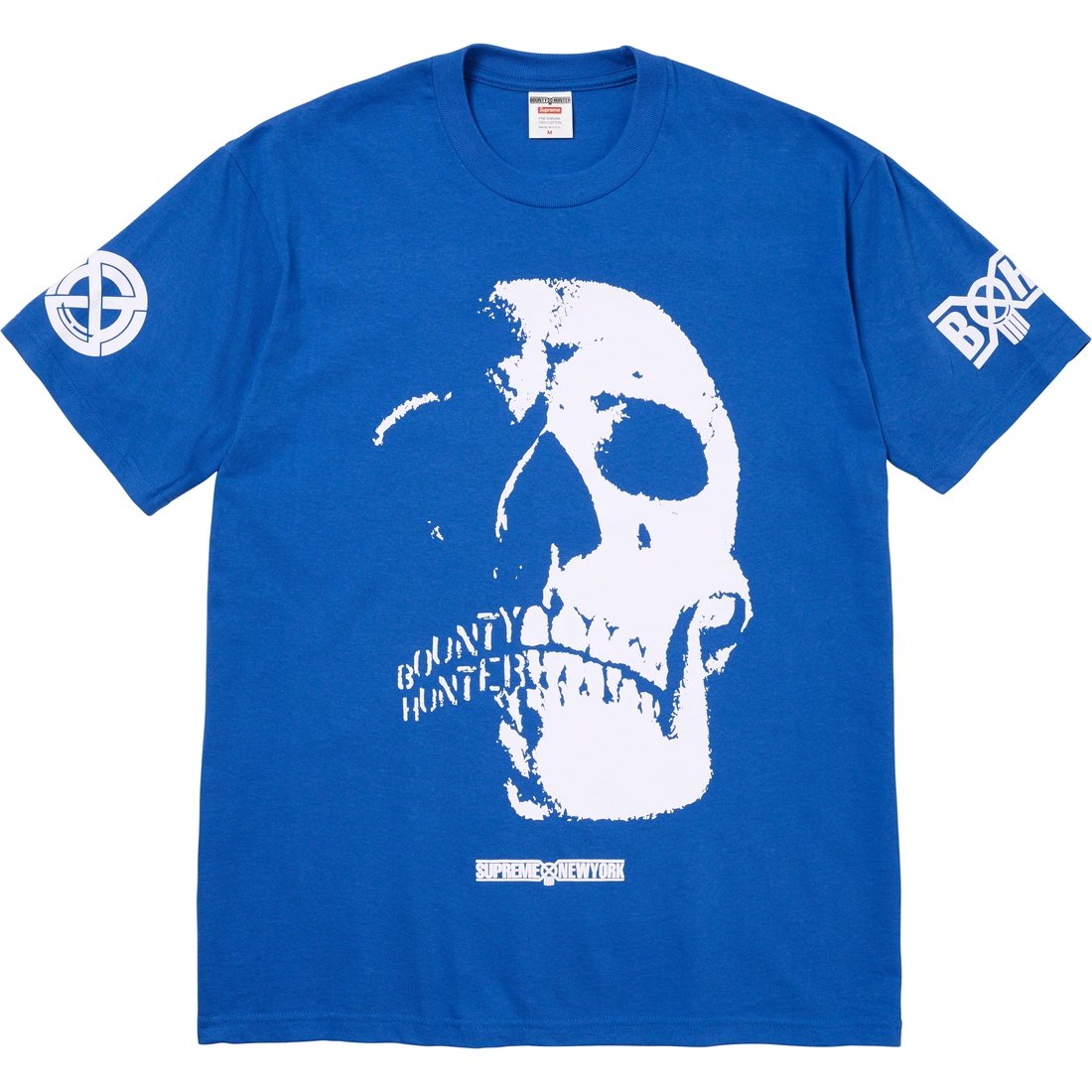 Details on Supreme Bounty Hunter Skulls Tee Royal from fall winter
                                                    2023 (Price is $48)