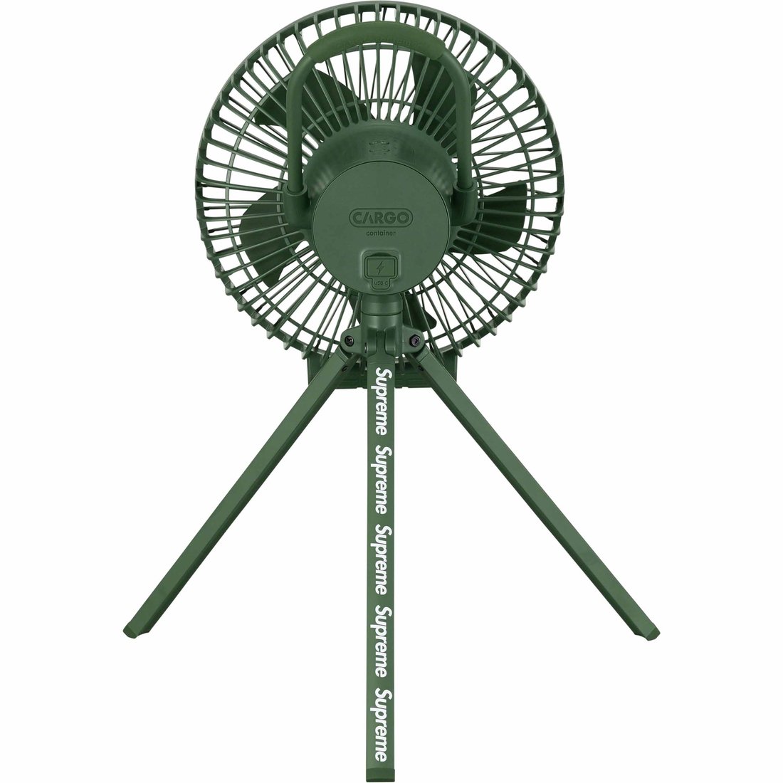Details on Supreme Cargo Container Electric Fan Olive from fall winter
                                                    2023 (Price is $78)