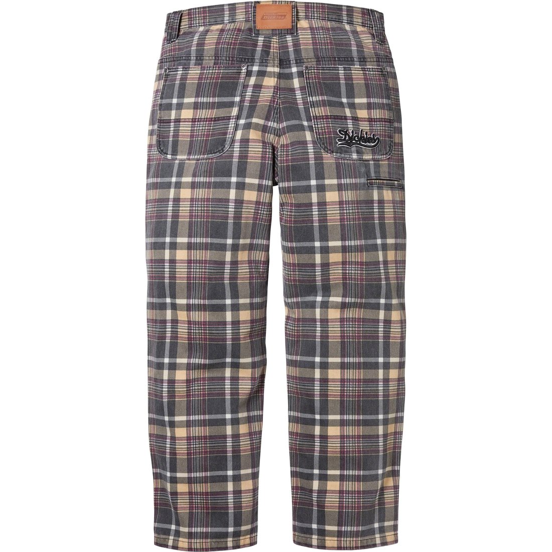 Details on Supreme Dickies Double Knee Baggy Jean Black Plaid from fall winter
                                                    2023 (Price is $168)