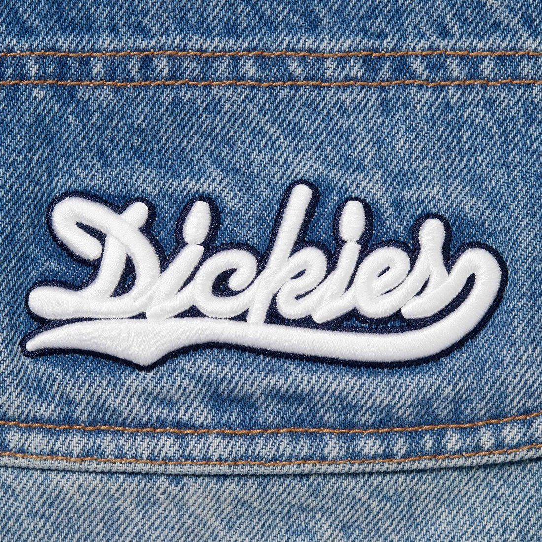Details on Supreme Dickies Double Knee Baggy Jean Washed Indigo from fall winter
                                                    2023 (Price is $168)