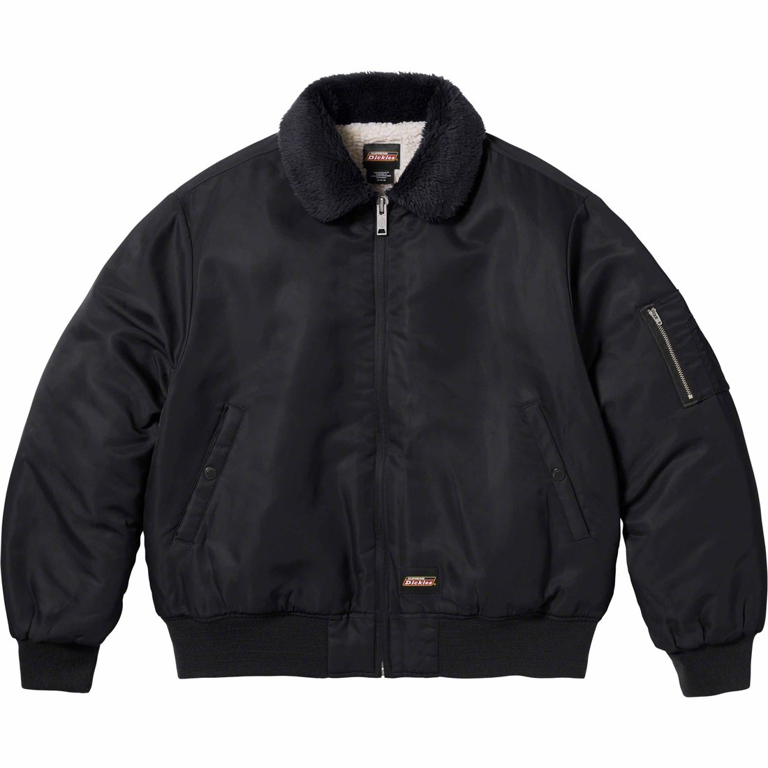 Details on Supreme Dickies Fur Collar Bomber Jacket Black from fall winter
                                                    2023 (Price is $228)