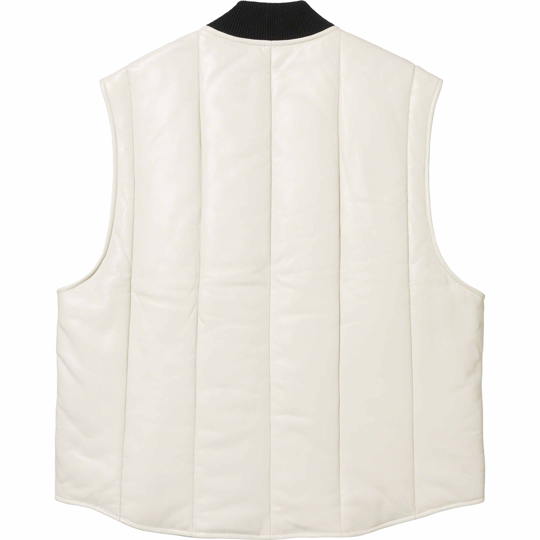 Details on Supreme Dickies Leather Work Vest White from fall winter
                                                    2023 (Price is $298)