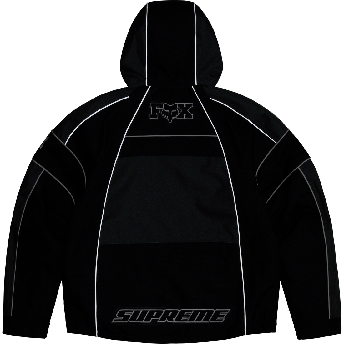 Details on Supreme Fox Racing Jacket Black from fall winter
                                                    2023 (Price is $348)