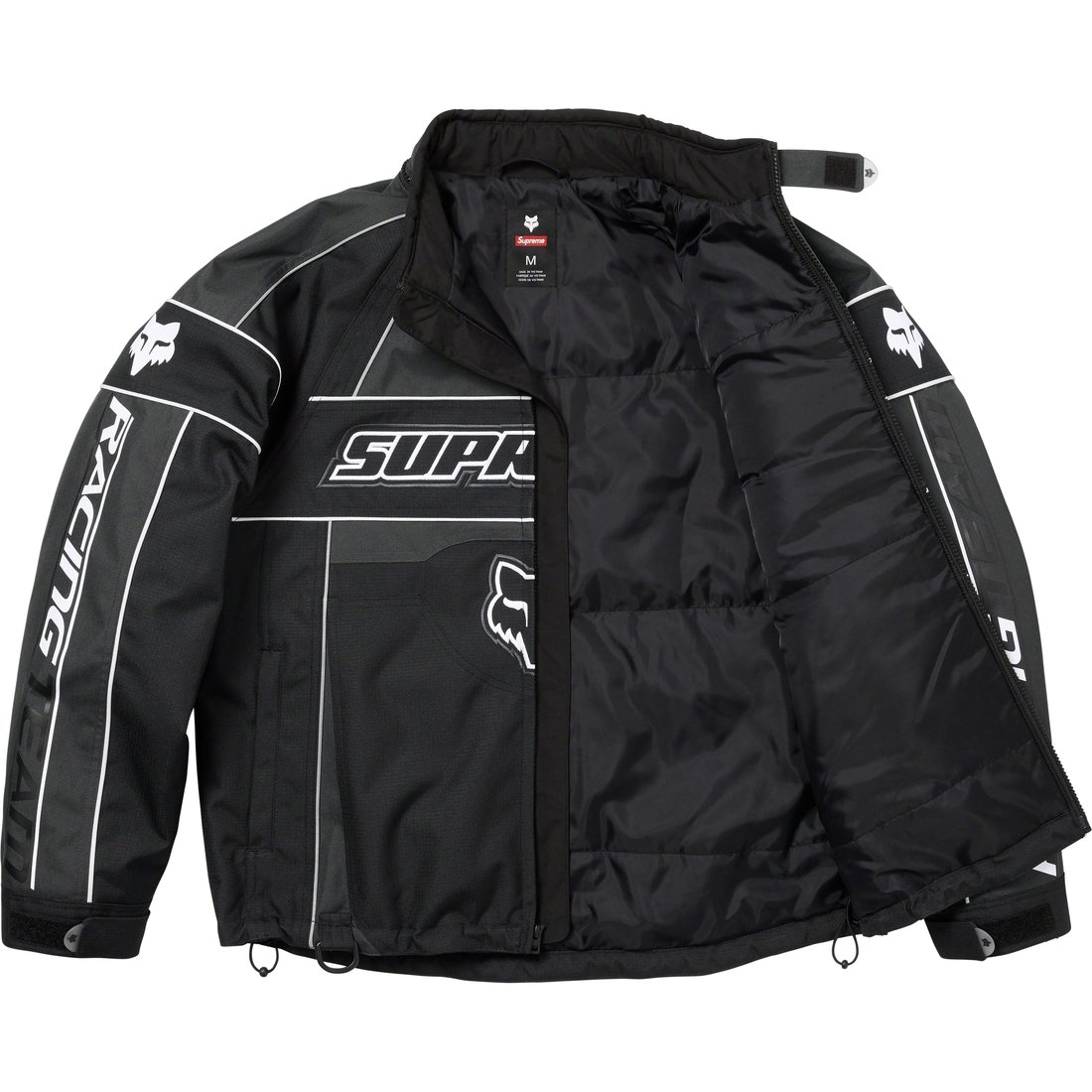 Details on Supreme Fox Racing Jacket Black from fall winter
                                                    2023 (Price is $348)