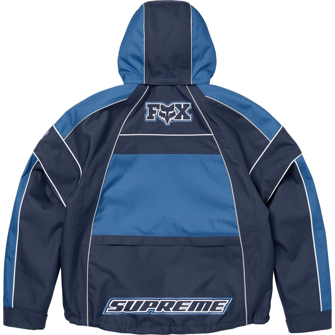 Details on Supreme Fox Racing Jacket Blue from fall winter
                                                    2023 (Price is $348)