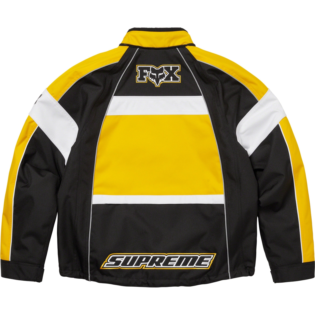 Details on Supreme Fox Racing Jacket Yellow from fall winter
                                                    2023 (Price is $348)