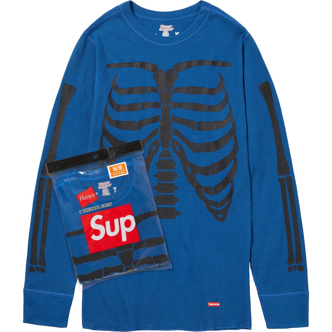 Details on Supreme Hanes Bones Thermal Crew (1 Pack) Blue from fall winter
                                                    2023 (Price is $30)