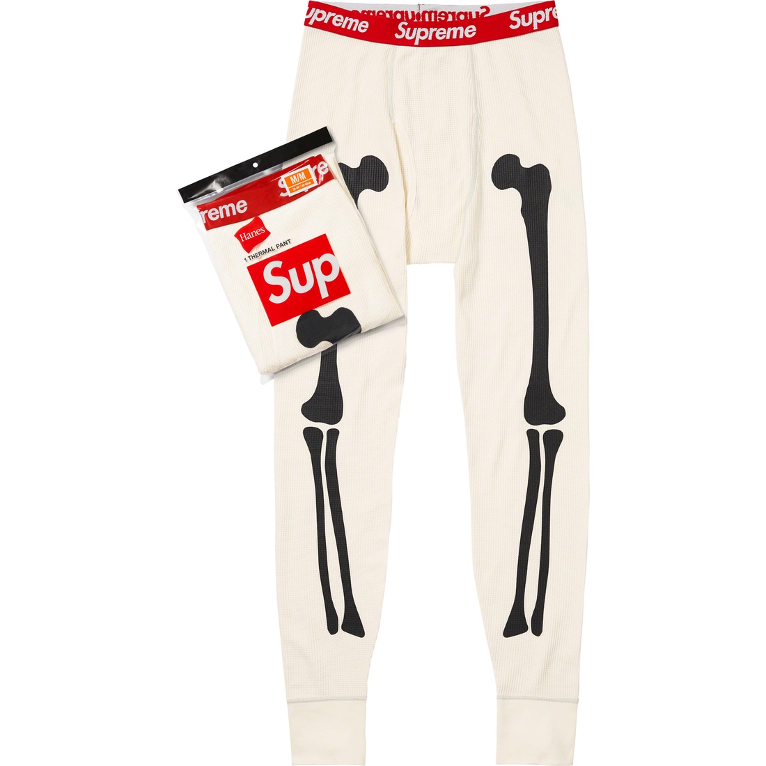Details on Supreme Hanes Bones Thermal Pant (1 Pack) Natural from fall winter
                                                    2023 (Price is $30)