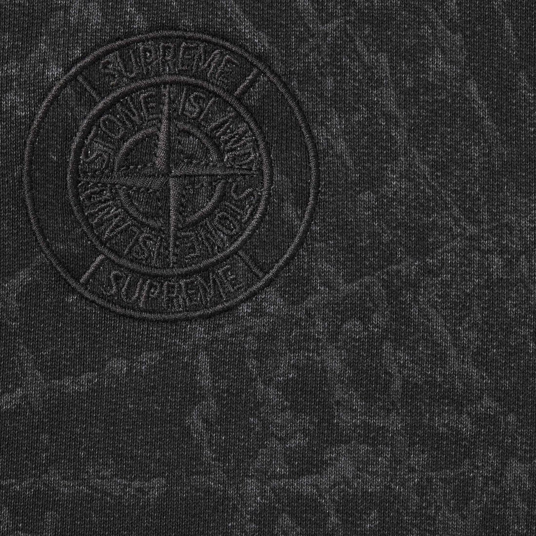 Details on Supreme Stone Island Hooded Sweatshirt Black from fall winter
                                                    2023 (Price is $348)