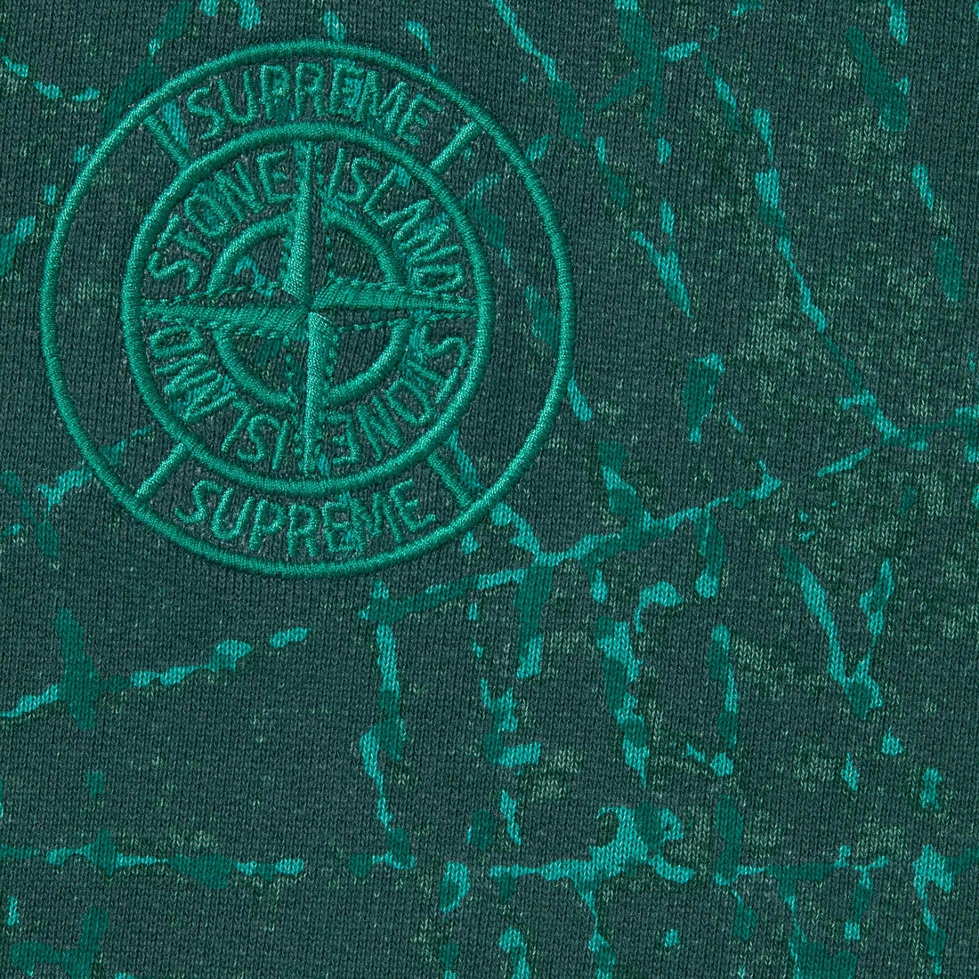Details on Supreme Stone Island Hooded Sweatshirt Dark Green from fall winter
                                                    2023 (Price is $348)