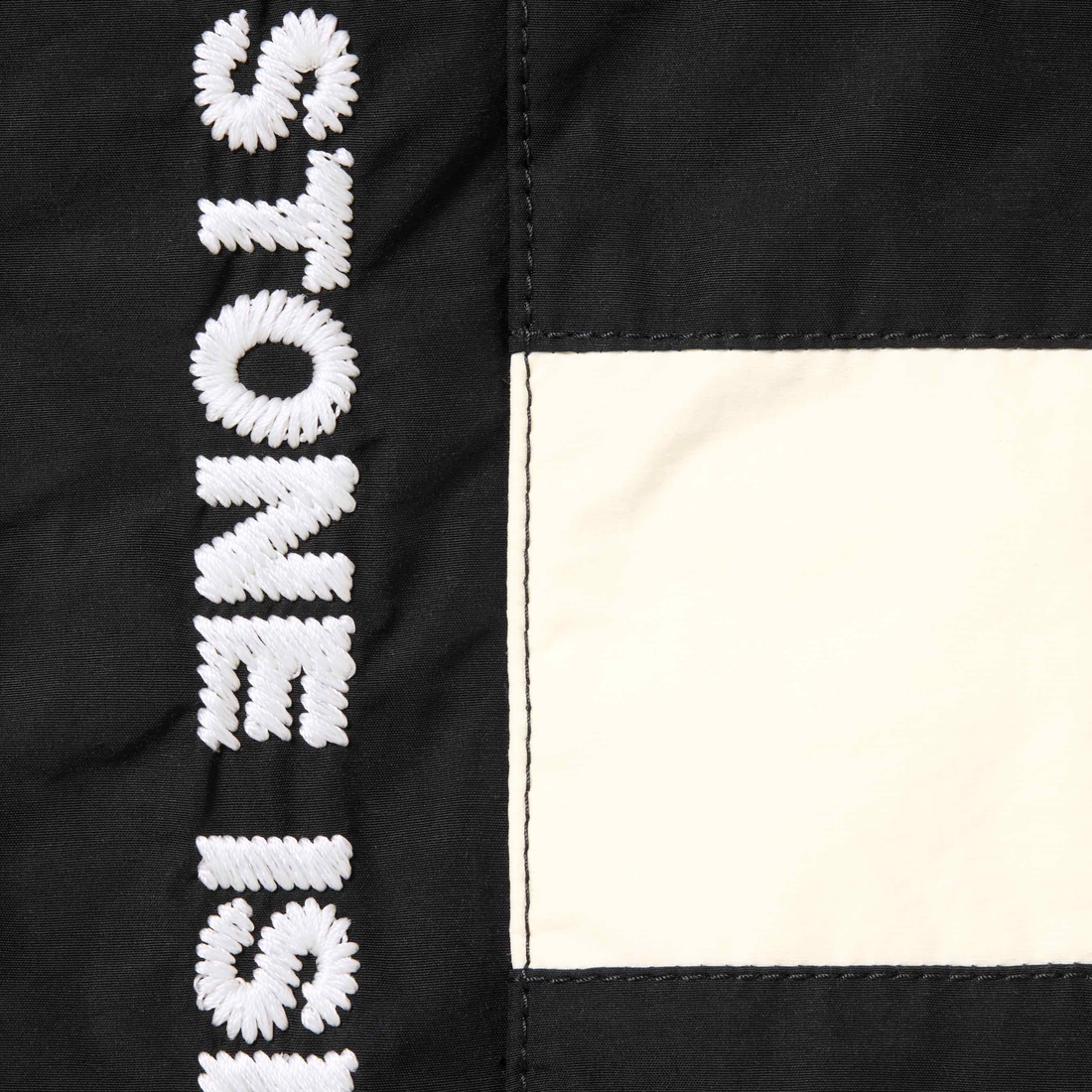 Details on Supreme Stone Island Reversible Down Puffer Jacket Black from fall winter
                                                    2023 (Price is $998)