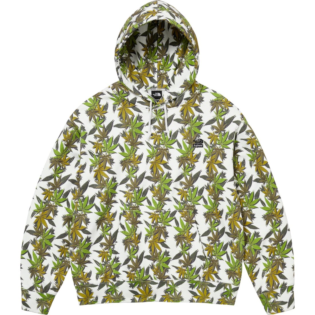 Details on Supreme The North Face Leaf Hooded Sweatshirt White from fall winter
                                                    2023 (Price is $158)