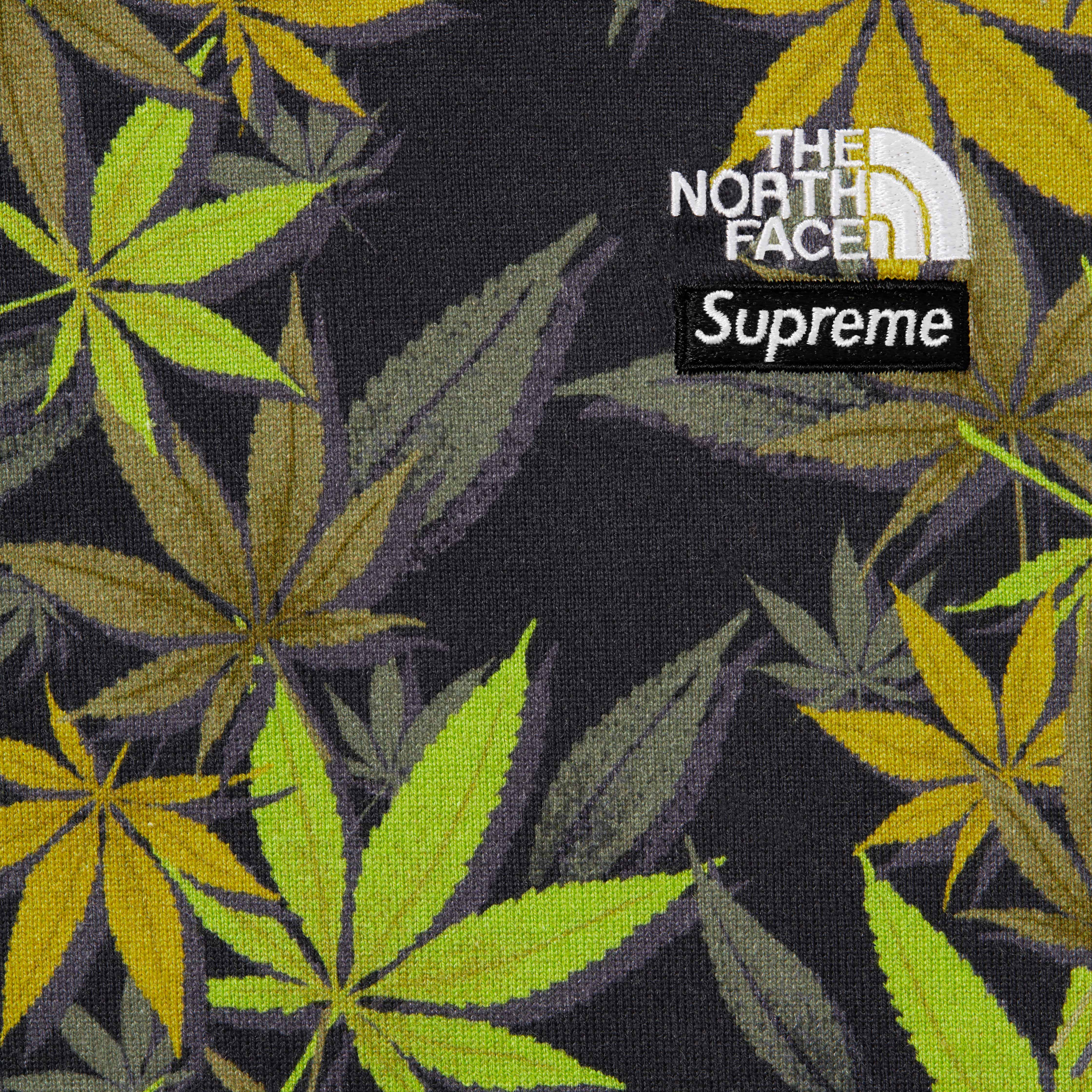 商品Supsupreme North Face Leaf S/S Top 黒　Мサイズ