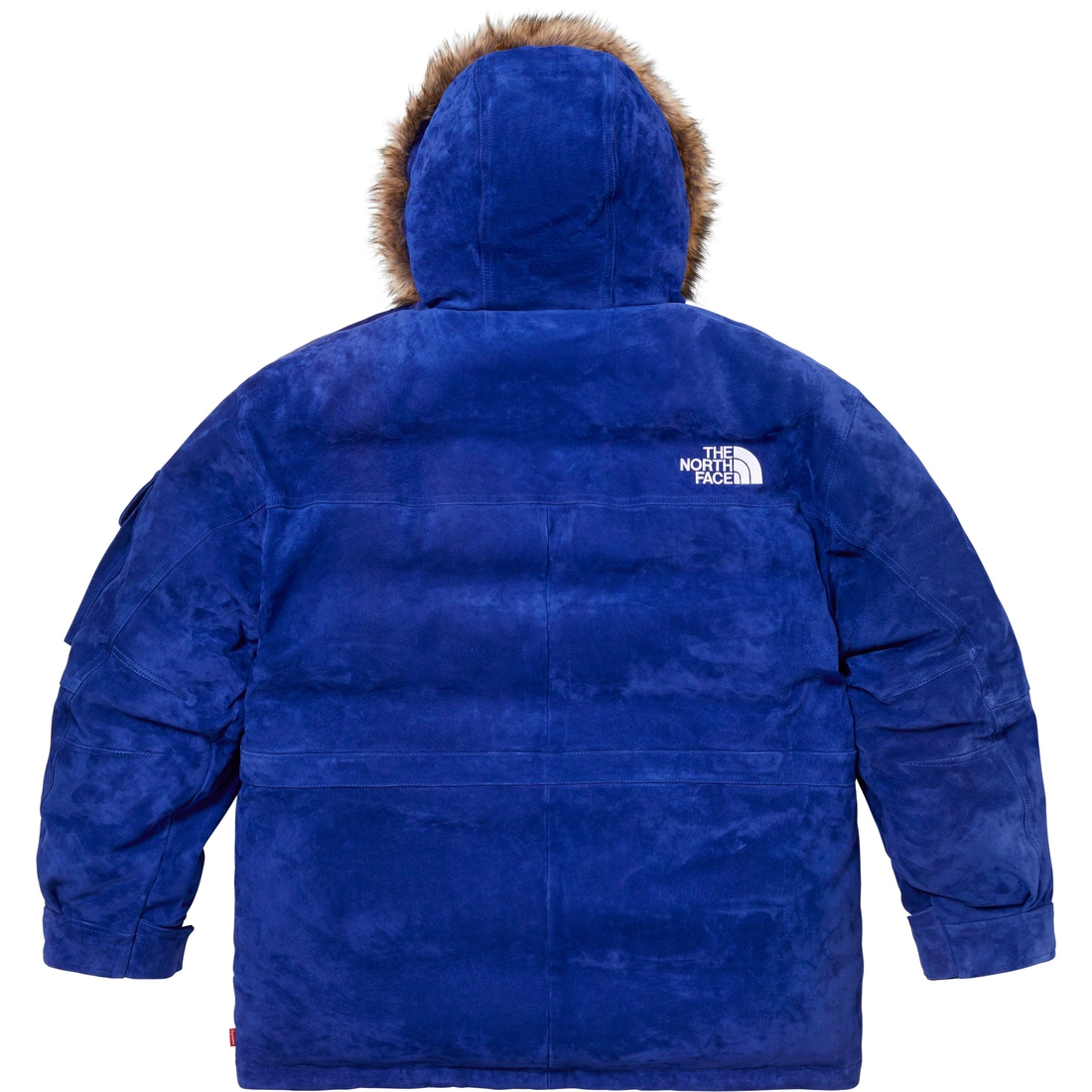 Details on Supreme The North Face Suede 600-Fill Down Parka Blue from fall winter
                                                    2023 (Price is $1298)