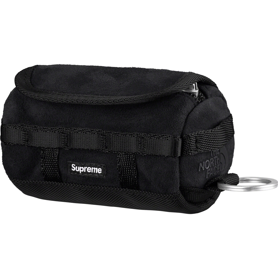Details on Supreme The North Face Suede Base Camp Duffle Keychain Black from fall winter
                                                    2023 (Price is $38)