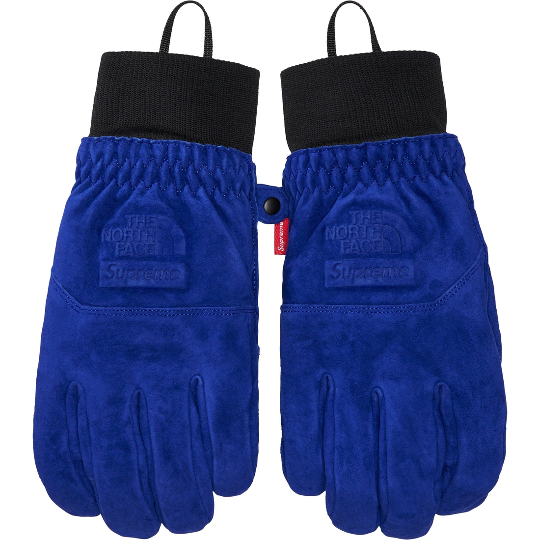 Details on Supreme The North Face Suede Glove Blue from fall winter
                                                    2023 (Price is $148)