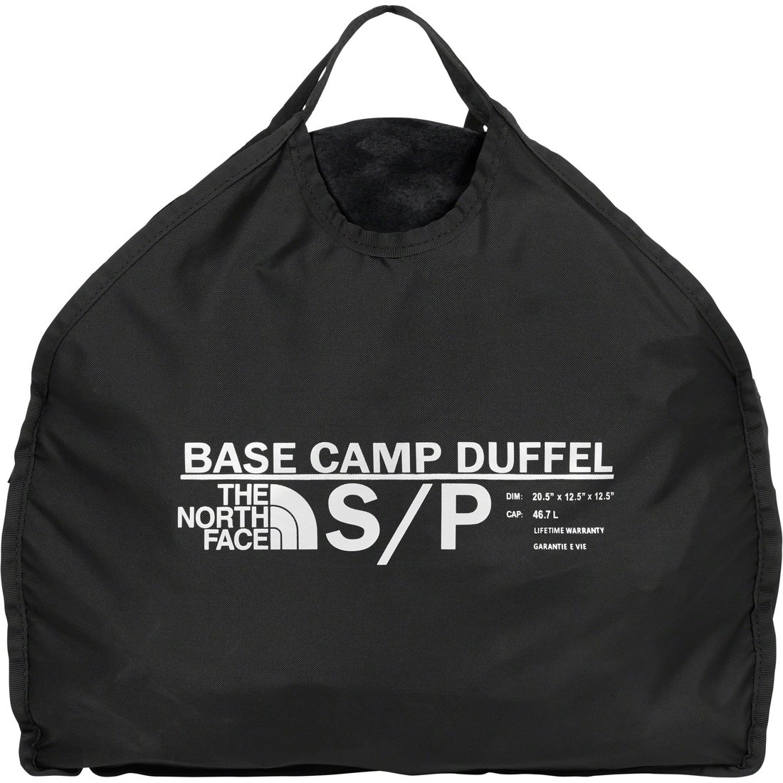 Details on Supreme The North Face Suede Small Base Camp Duffle Bag Black from fall winter
                                                    2023 (Price is $298)