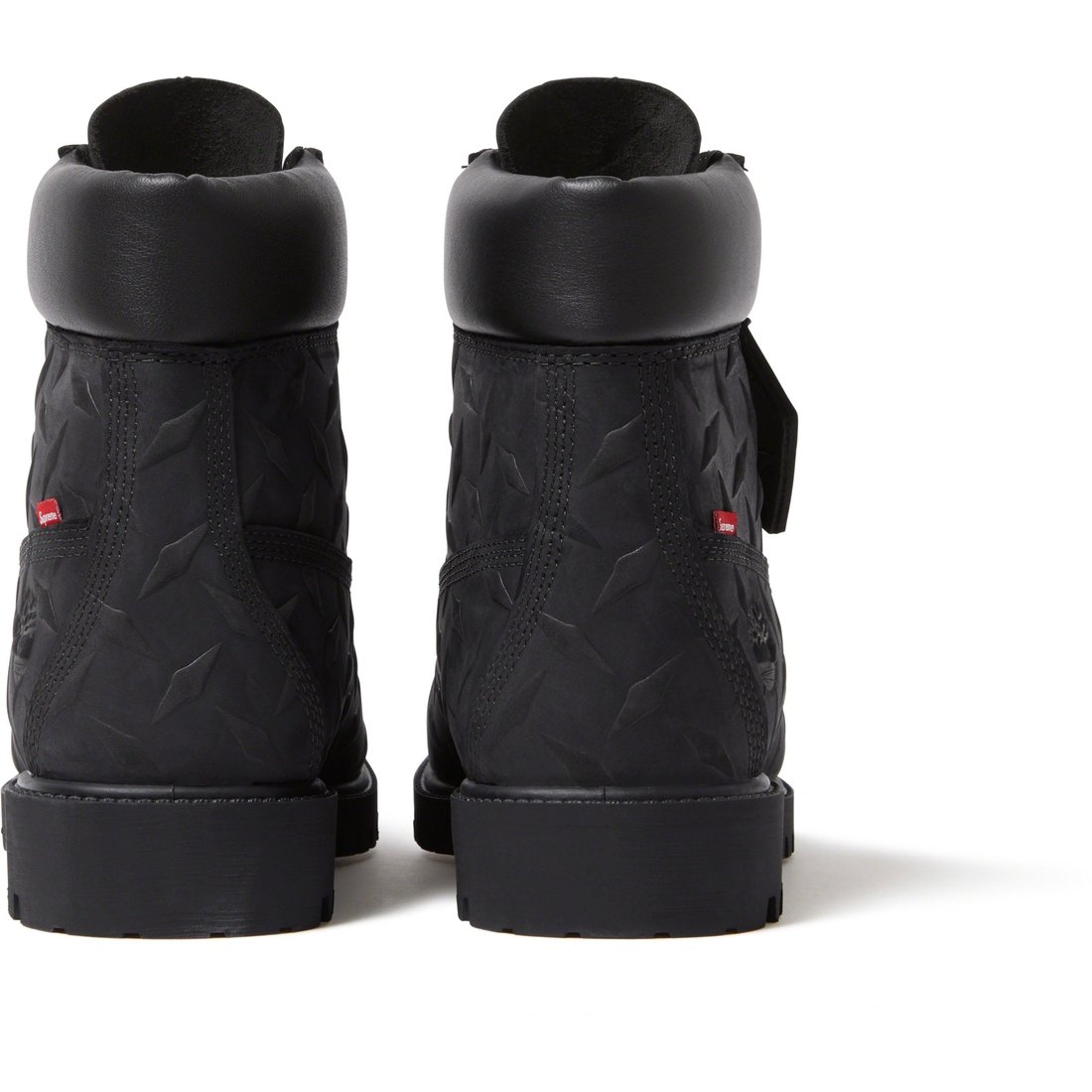 Details on Supreme Timberland Diamond Plate 6" Premium Waterproof Boot Black from fall winter
                                                    2023 (Price is $248)
