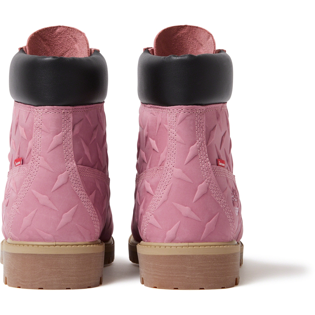 Details on Supreme Timberland Diamond Plate 6" Premium Waterproof Boot Pink from fall winter
                                                    2023 (Price is $248)