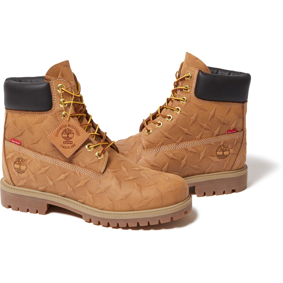 Details on Supreme Timberland Diamond Plate 6" Premium Waterproof Boot Wheat from fall winter
                                                    2023 (Price is $248)