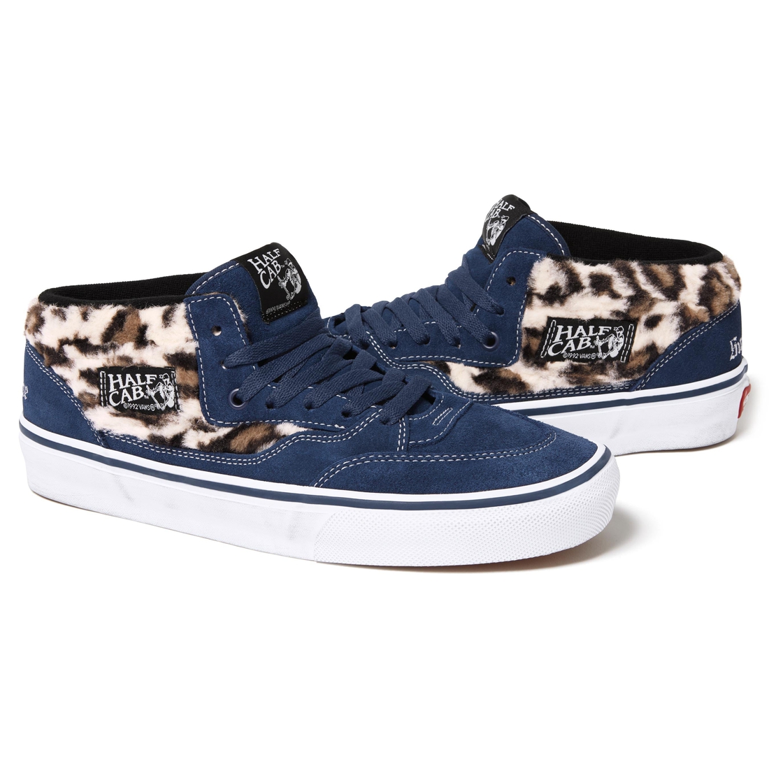 Details on Supreme Vans Leopard Half Cab Navy from fall winter
                                                    2023 (Price is $110)