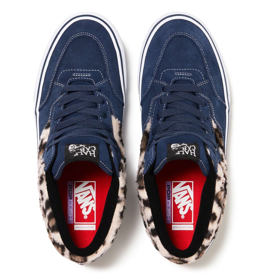 Details on Supreme Vans Leopard Half Cab Navy from fall winter
                                                    2023 (Price is $110)