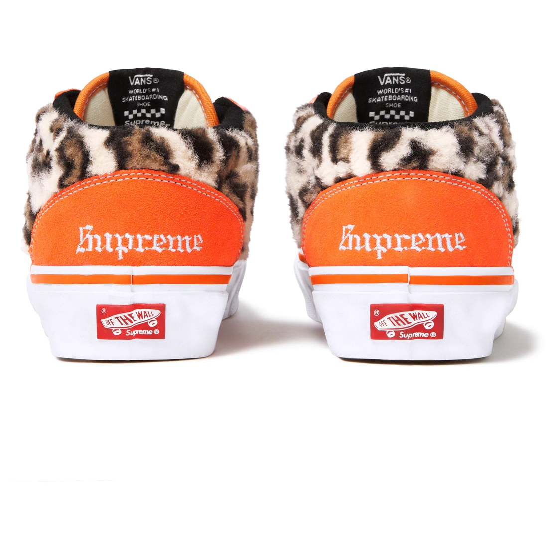 Details on Supreme Vans Leopard Half Cab Orange from fall winter
                                                    2023 (Price is $110)