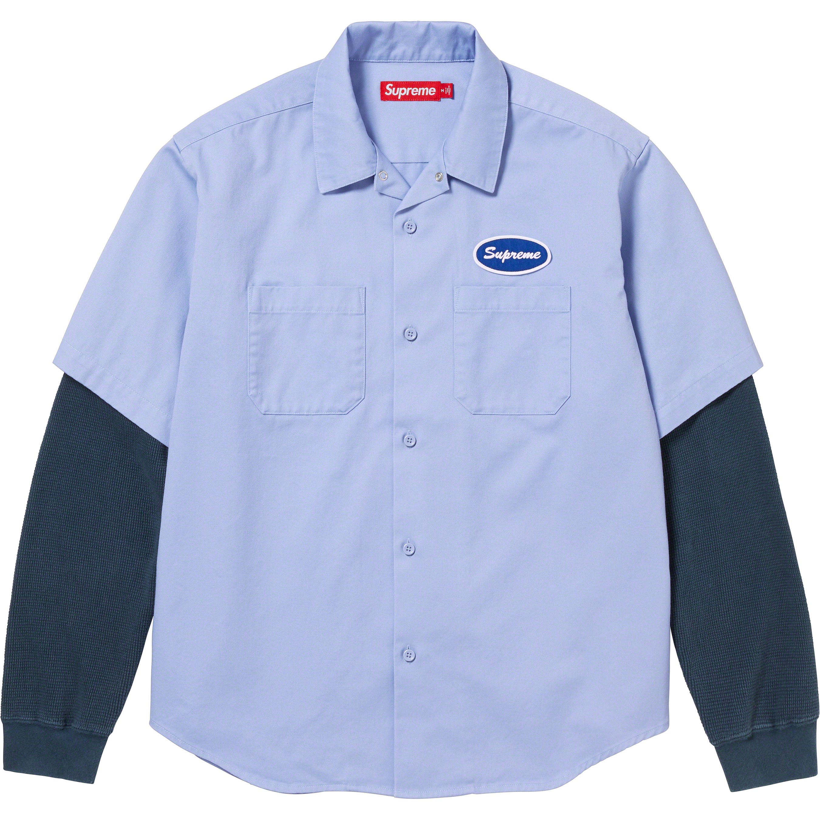 SUPREME Studded Patch S/S Work Shirt-