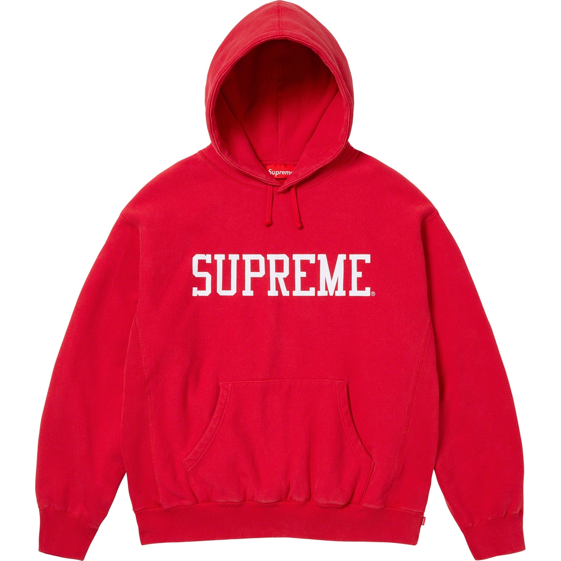 Details on Varsity Hooded Sweatshirt Red from fall winter
                                                    2023 (Price is $158)