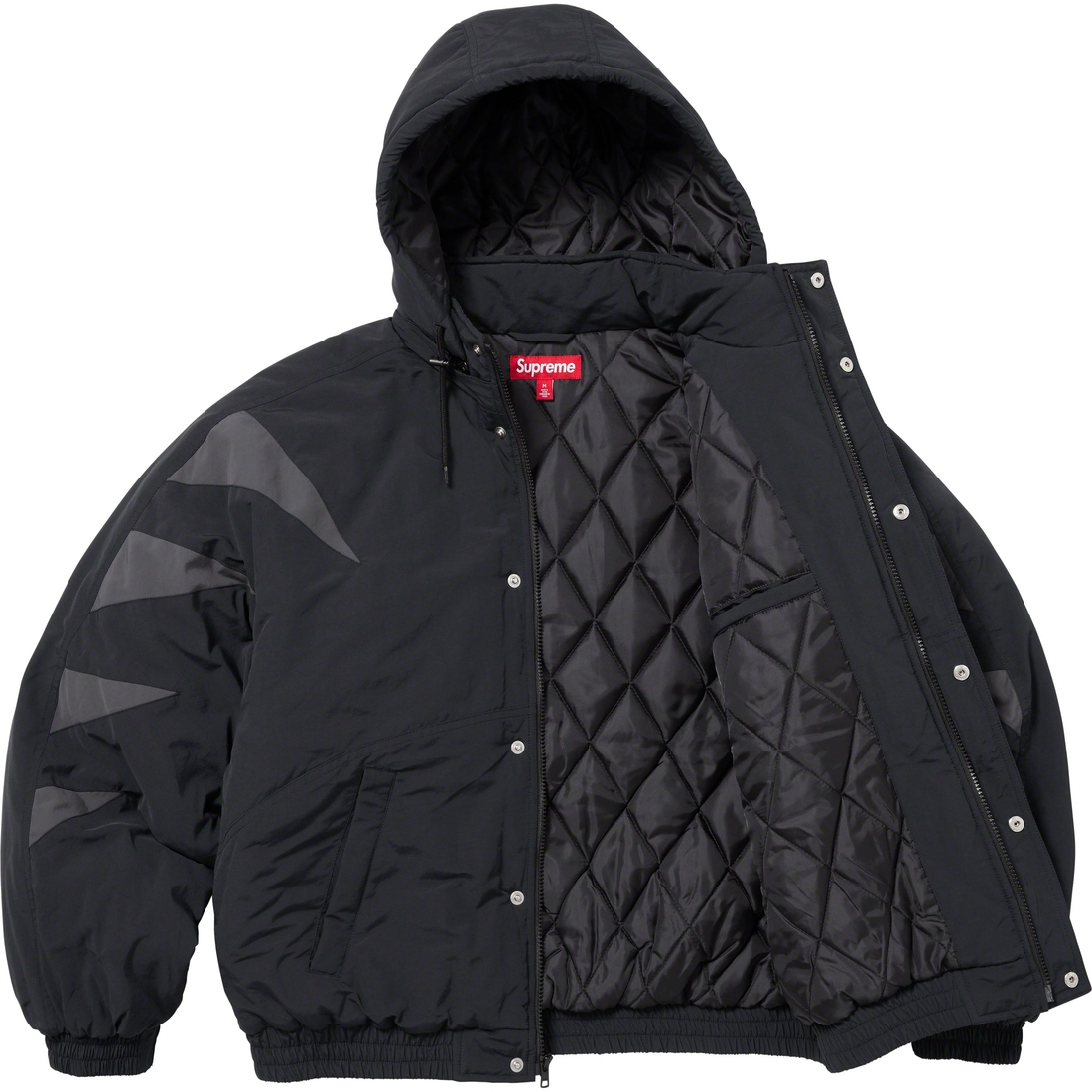 Details on Wildcat Sideline Puffer Jacket Black from fall winter
                                                    2023 (Price is $248)