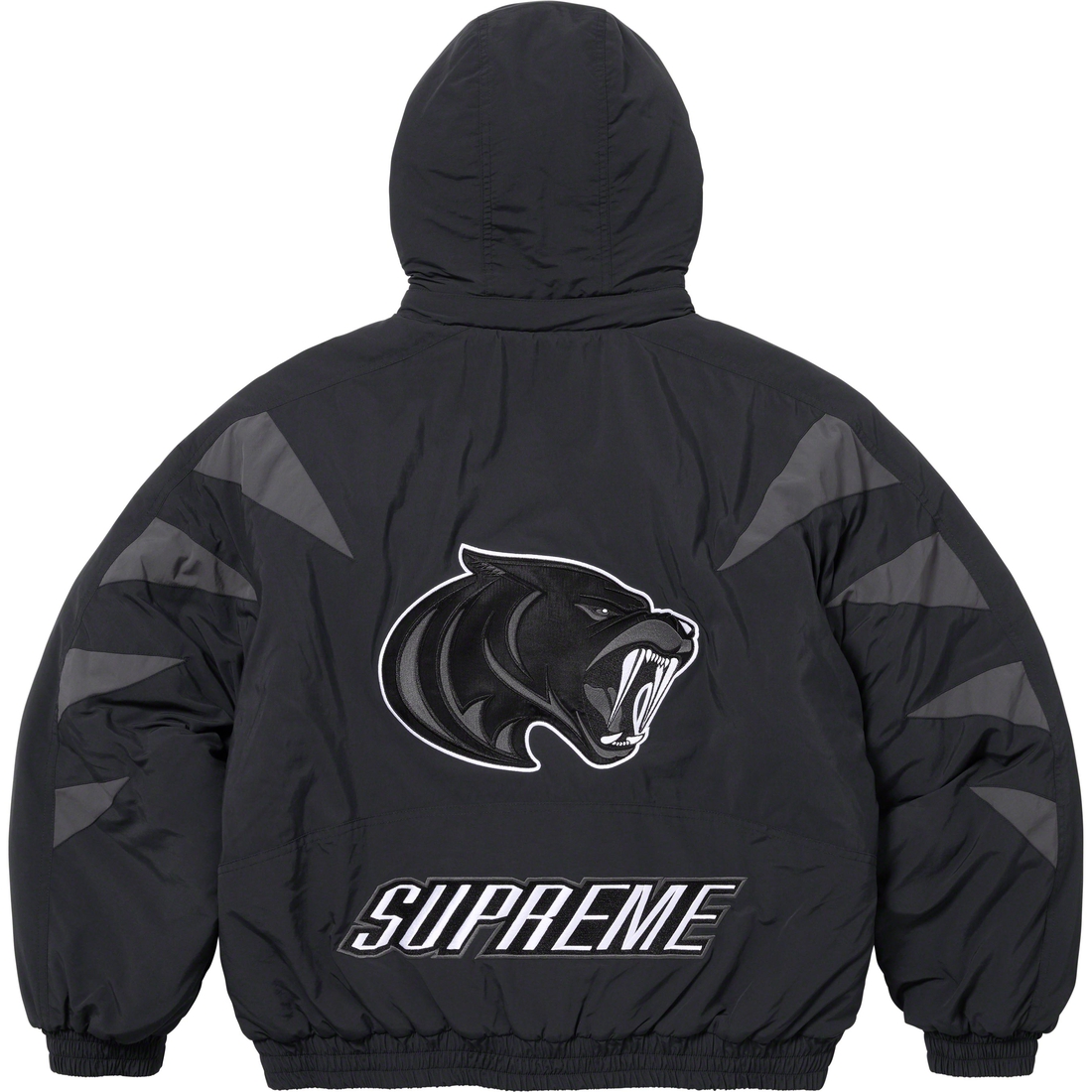 Details on Wildcat Sideline Puffer Jacket Black from fall winter
                                                    2023 (Price is $248)