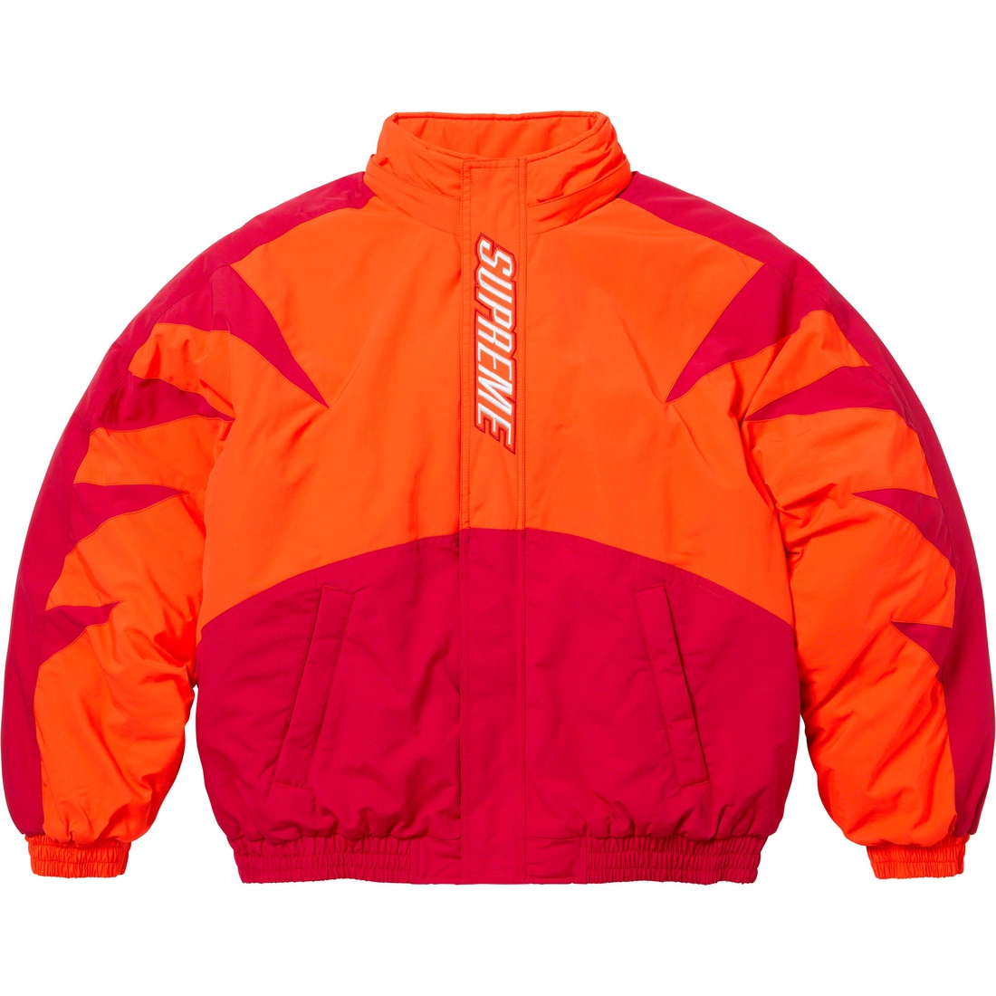Details on Wildcat Sideline Puffer Jacket Orange from fall winter
                                                    2023 (Price is $248)