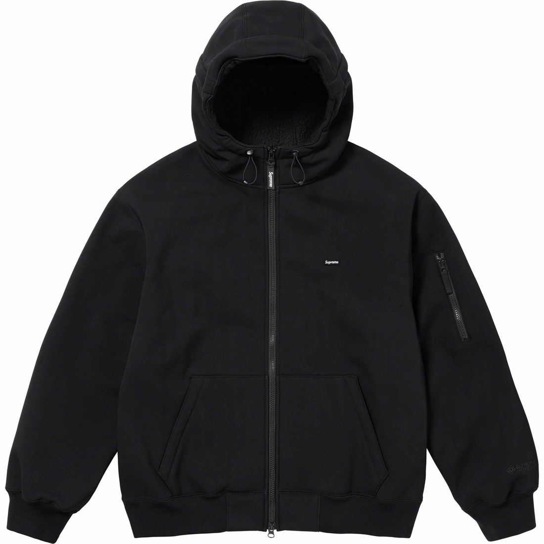 Details on WINDSTOPPER Zip Up Hooded Sweatshirt Black from fall winter
                                                    2023 (Price is $198)