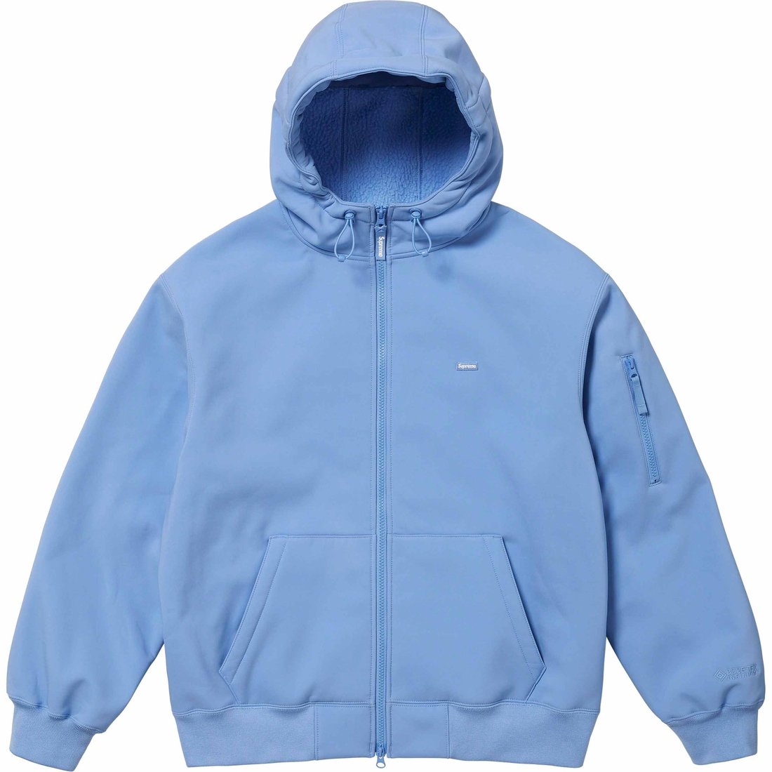 Details on WINDSTOPPER Zip Up Hooded Sweatshirt Light Blue from fall winter
                                                    2023 (Price is $198)