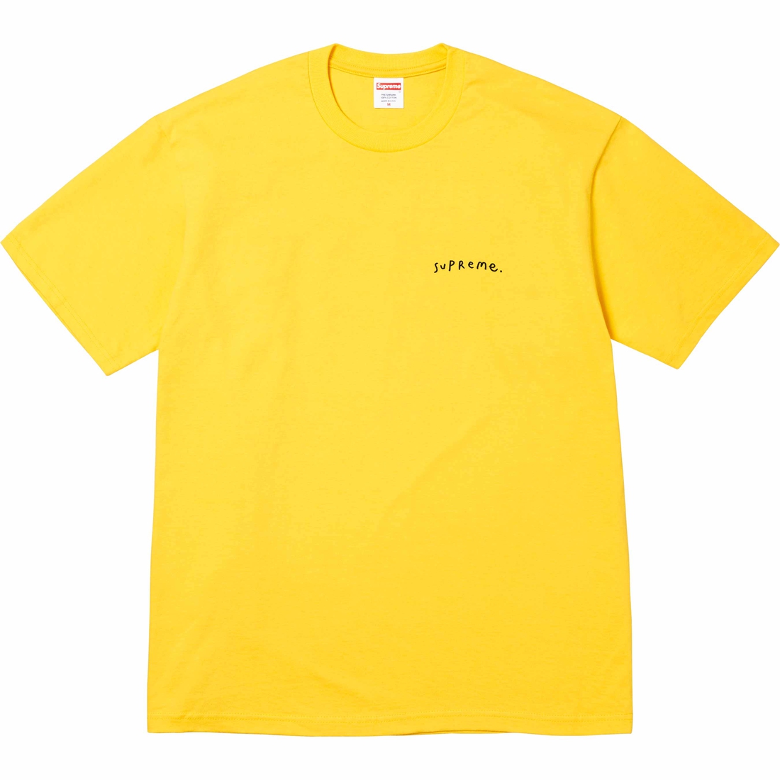 Details on Ying Yang Tee Yellow from fall winter
                                                    2023 (Price is $40)