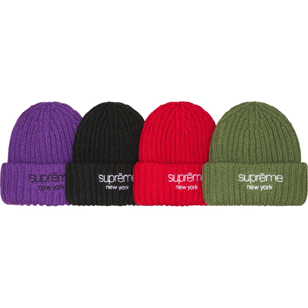 Details on Classic Logo Chunky Ribbed Beanie from fall winter
                                            2023 (Price is $40)