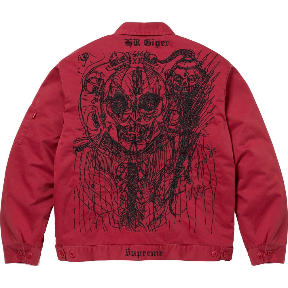 Details on H.R. Giger Embroidered Work Jacket  from fall winter
                                                    2023 (Price is $298)