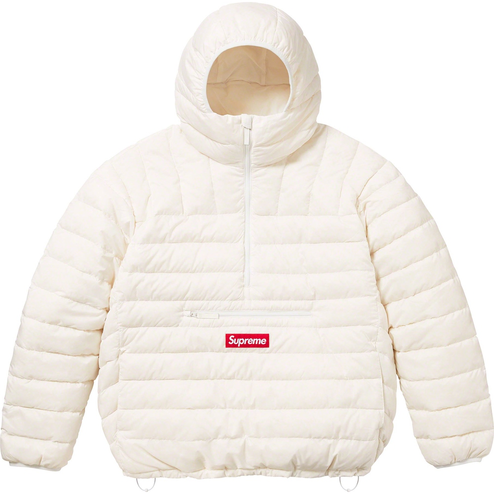 Details on Micro Down Half Zip Hooded Pullover  from fall winter
                                                    2023 (Price is $238)