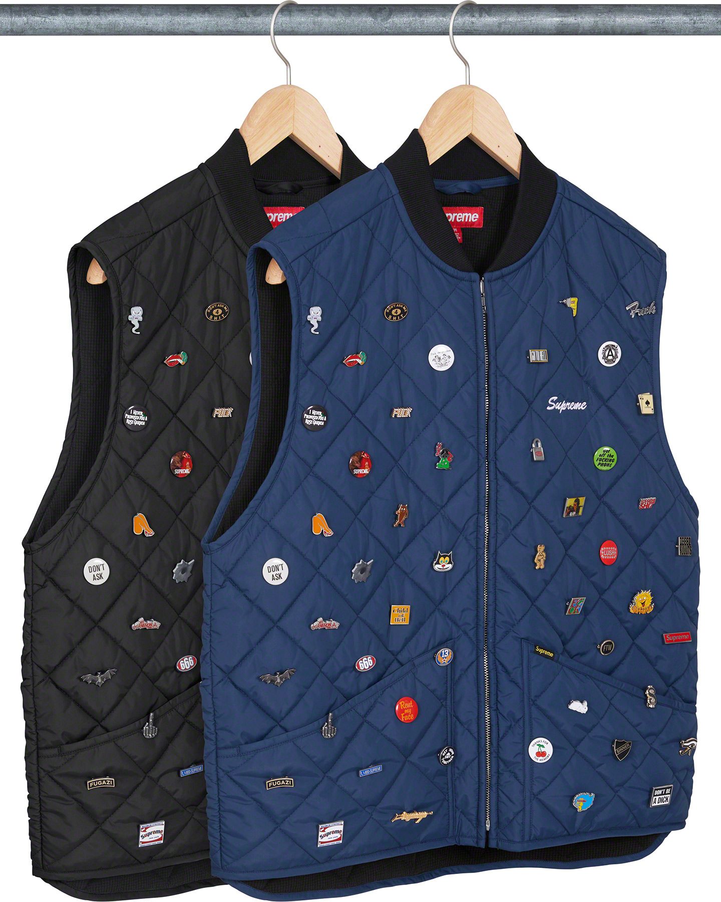 supreme Pins Quilted Work Vest  XL